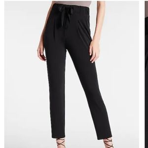 Express Army Green Sash Tie Paper Bag Ankle Pants